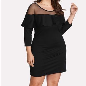 🖤🆕Betty Mesh Detail Flounce Accent Dress🖤NWT